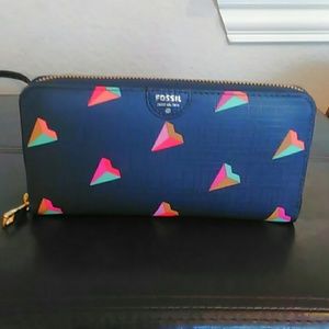 NWT FOSSIL WALLET BLACK